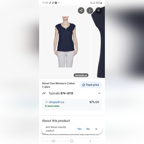 A RARE FIND!  Street One Classy T-SHIRT - Picture 8 of 9